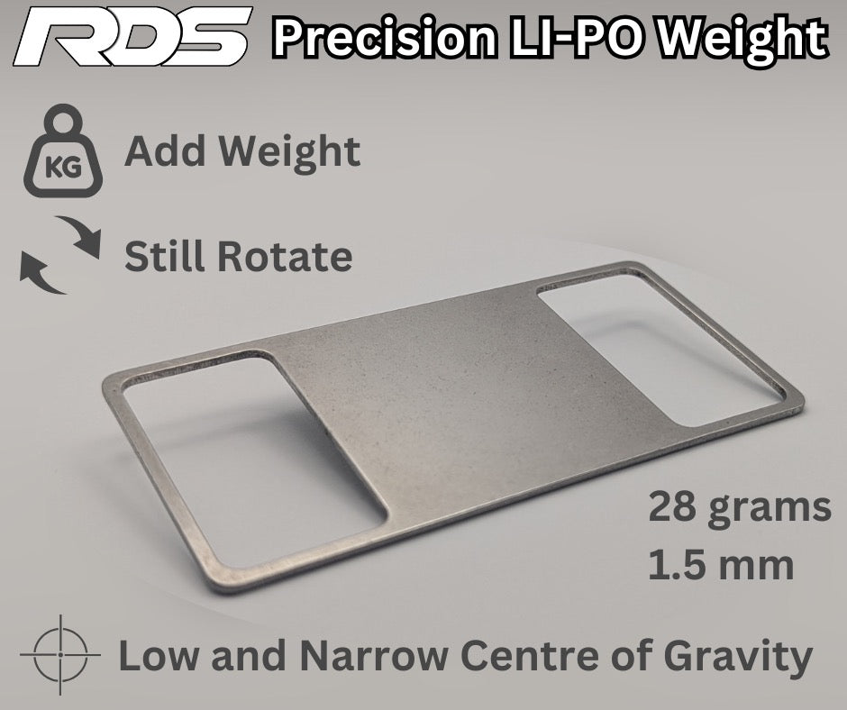 9.1 Under Lipo Weight 28g Stainless Steel — RDS