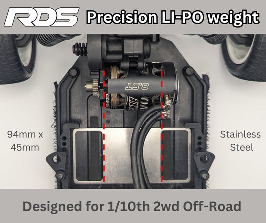 9.1 Under Lipo Weight 28g Stainless Steel — RDS