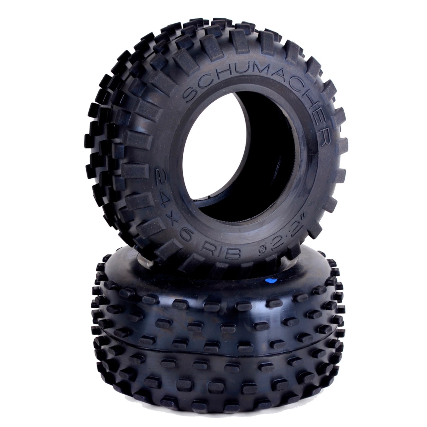 Stadium Truck Schumacher Stagger Rib Truck Tyres - Yellow - pr U6708