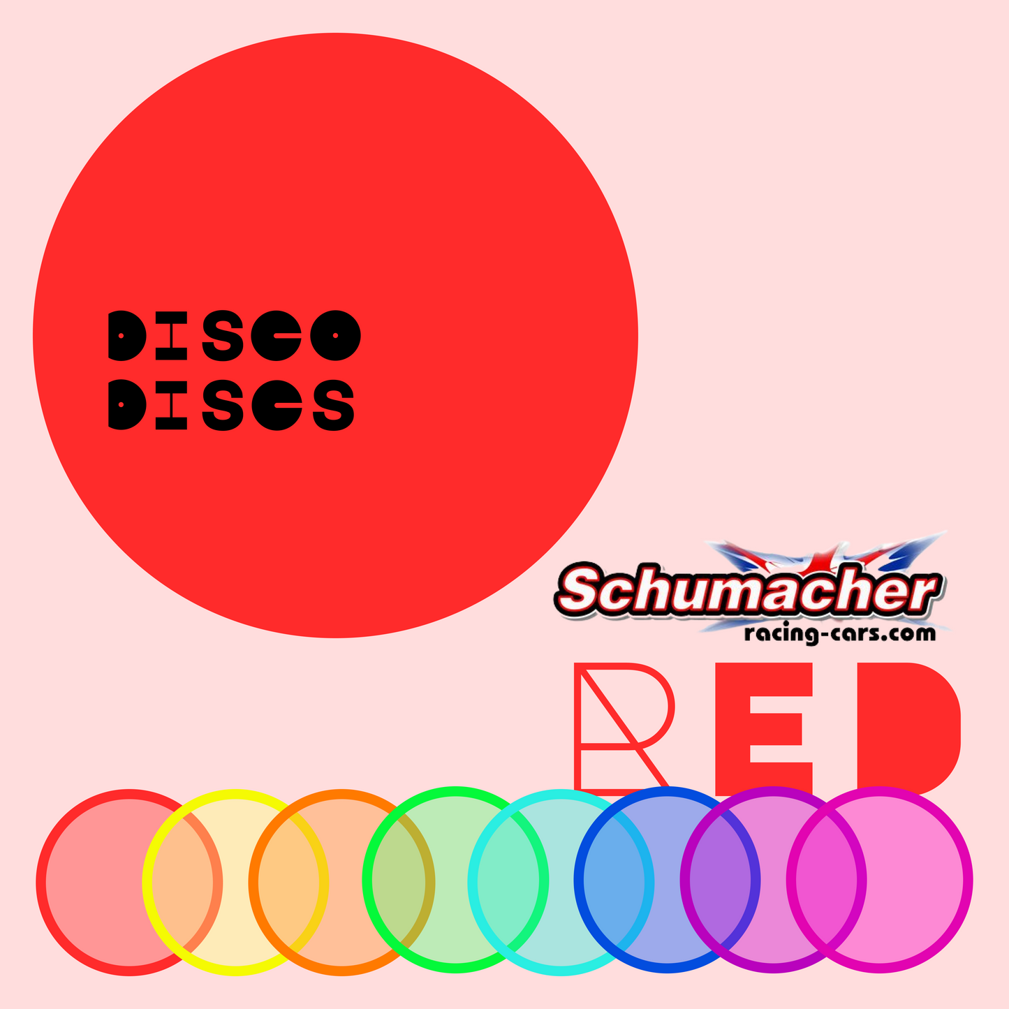 Short Course Schumacher Wheels (+3 offset) — 2WD or 4WD full sets of Disco Discs wheels — Choose Your Colour