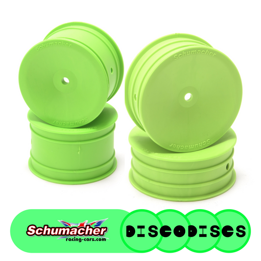 7.3 Schumacher GREEN — 2WD or 4WD full set of wheels