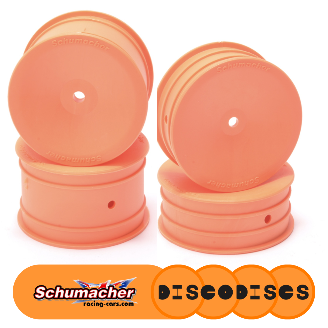 7.2 Schumacher ORANGE — 2WD or 4WD full set of wheels