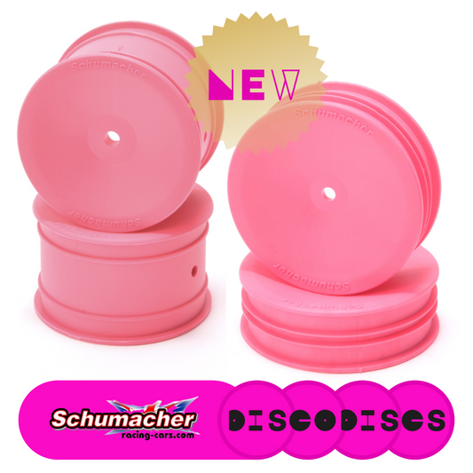 2.1 NEW Schumacher PINK — 2WD or 4WD full set of wheels