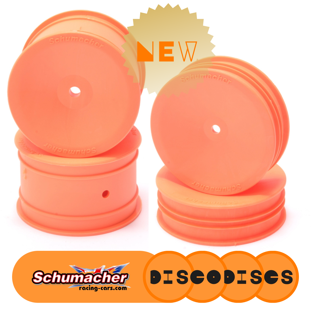 2.2 NEW Schumacher ORANGE — 2WD or 4WD full set of wheels