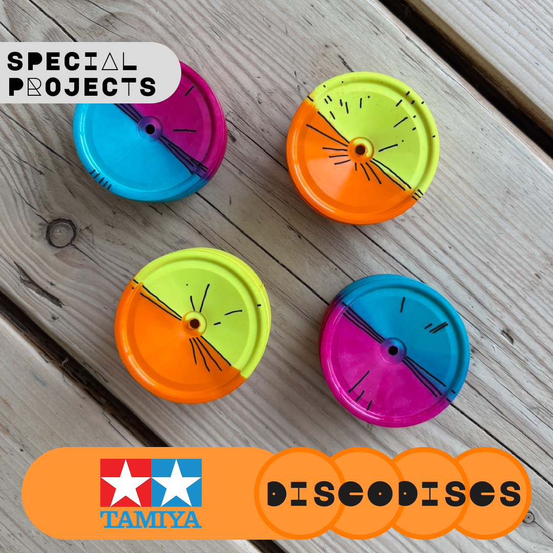 8.1 TAMIYA SPECIAL PROJECTS — DOUBLE DIPPED — full sets of Disco Discs wheels