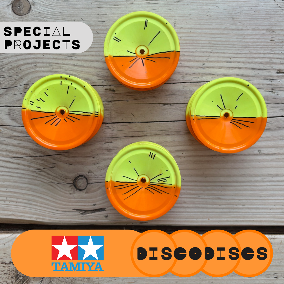 8.1 TAMIYA SPECIAL PROJECTS — DOUBLE DIPPED — full sets of Disco Discs wheels