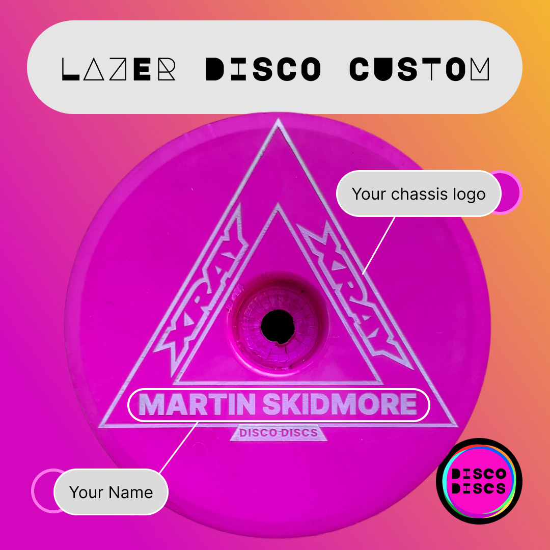 Lazer Disco Custom — WEDGE — personalise with your name & chassis logo
